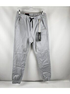 Kayden K. Joggers Mens M Gray Basic Drawstring Pants 30x30 KD106 NWT